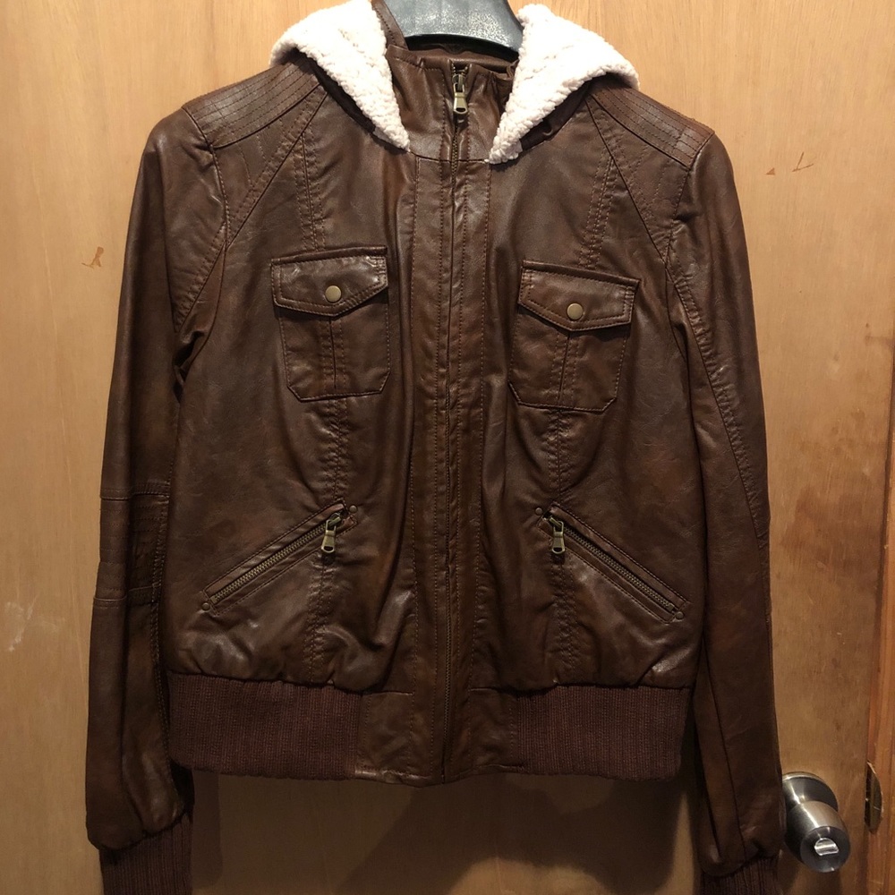 Mossimo brown bomber jacket size Large